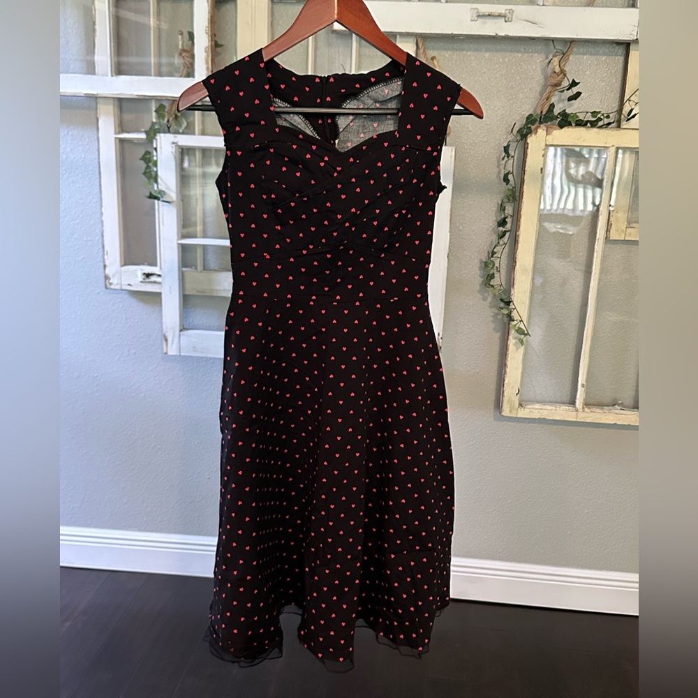 Women's 1950s Retro Vintage Cap Sleeve Cocktail Party Swing Dress